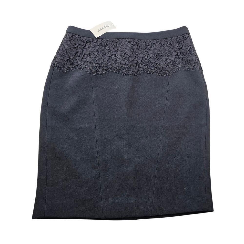 NWT Banana republic sz 2 classy lace trim pencil skirt business casual black